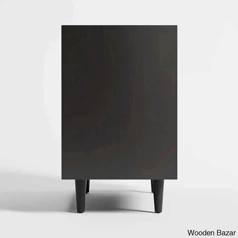 Kade Chic Solid Wood Tate Walnut 3 Chest Of Drawer - Wooden Bazar