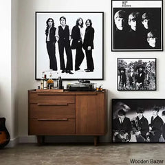 Kade Chic Solid Wood Tate Walnut 3 Chest Of Drawer - Wooden Bazar