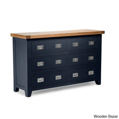 Kaela Modish Stylish Solid Wood Chest Of Drawer With 6 - Wooden Bazar