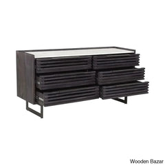 Karrie 6 Chest Of Drawers With Seamless Harmoney - Wooden Bazar