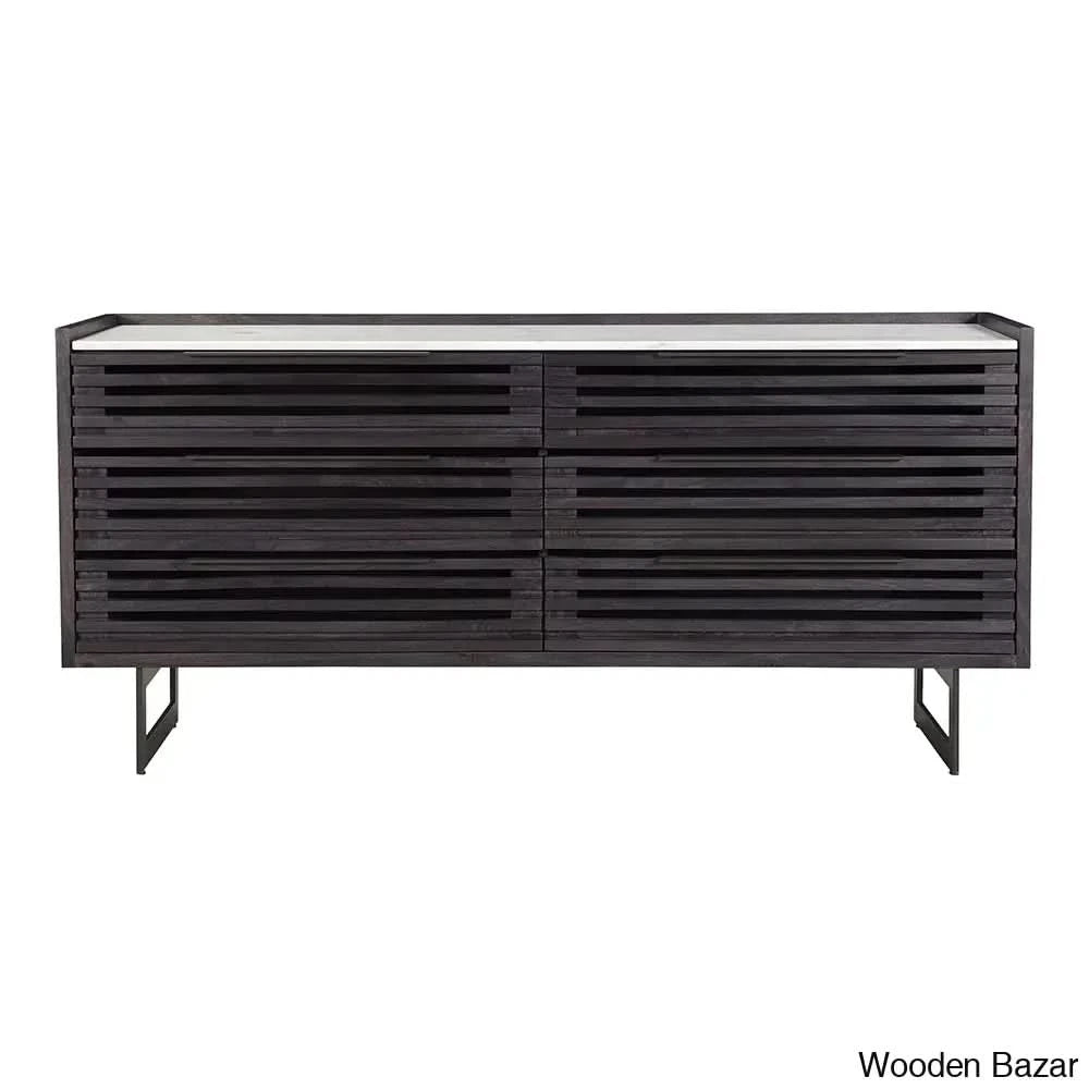 Karrie 6 Chest Of Drawers With Seamless Harmoney - Wooden Bazar