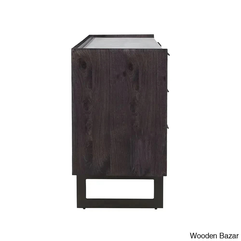 Karrie 6 Chest Of Drawers With Seamless Harmoney - Wooden Bazar