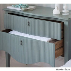 Karyn Solid Wood Premium With Blue Finish Chest Of Drawers