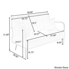 Kelly 2 Seater Green Teddy Fleece Sofa - Wooden Bazar