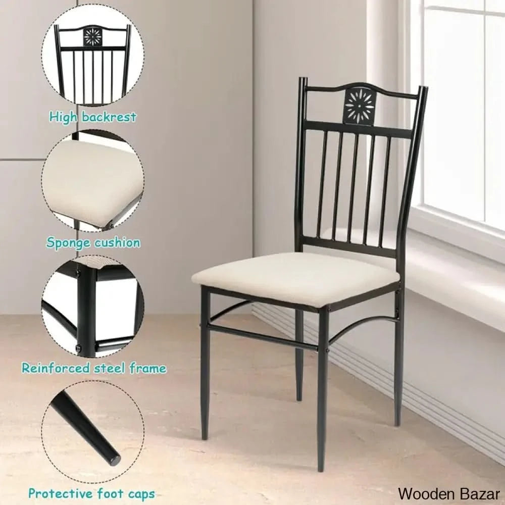 Kelly 4 Seater Dining Table Set - Wooden Bazar