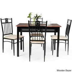 Kelly 4 Seater Dining Table Set - Wooden Bazar