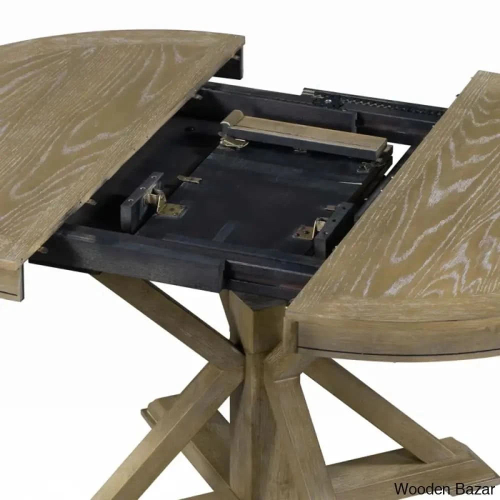 Kelvin Best 4 Seater Extendable Dining Set - Wooden Bazar