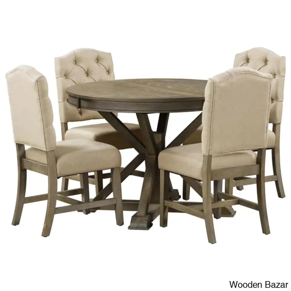 Kelvin Best 4 Seater Extendable Dining Set - Wooden Bazar
