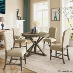 Kelvin Best 4 Seater Extendable Dining Set - Wooden Bazar