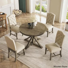 Kelvin Best 4 Seater Extendable Dining Set - Wooden Bazar