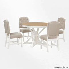 Kelvin Best 4 Seater Extendable Dining Set - Wooden Bazar