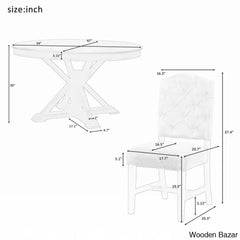 Kelvin Best 4 Seater Extendable Dining Set - Wooden Bazar