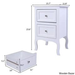 Bedside Table - Wooden Bazar