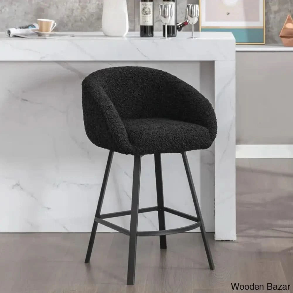 Kensync Swivel 26.4āā Sherpa Counter And Bar Stool