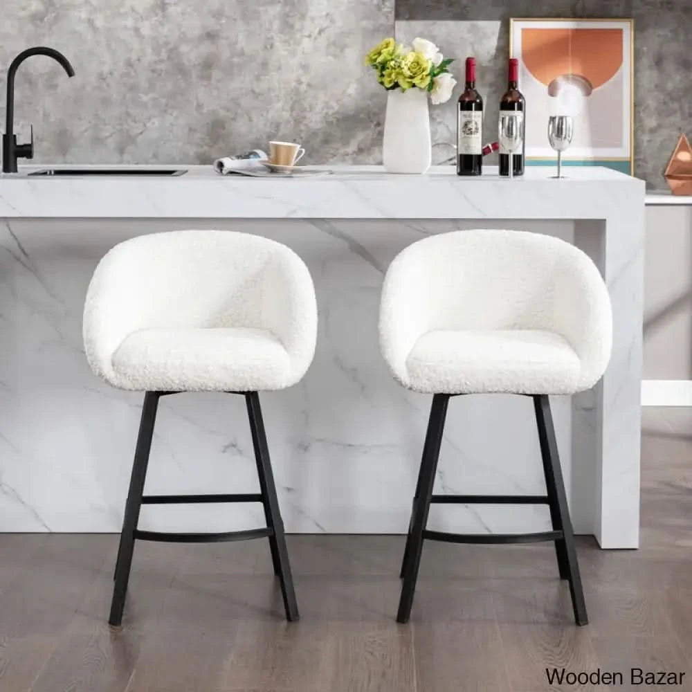 Kensync Swivel 26.4āā Sherpa Counter And Bar Stool