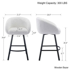 Kensync Swivel 26.4āā Sherpa Counter And Bar Stool