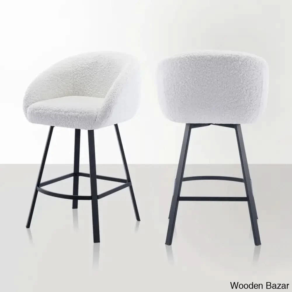 Kensync Swivel 26.4āā Sherpa Counter And Bar Stool