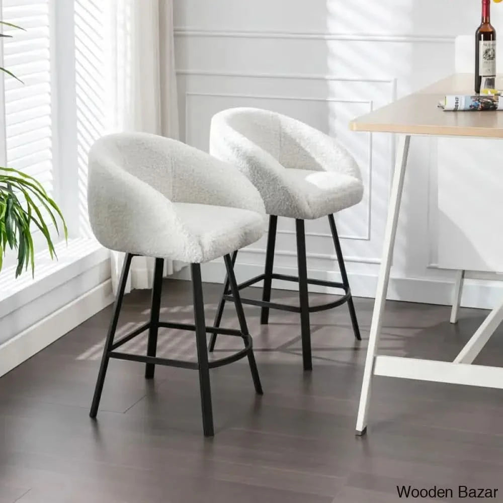 Kensync Swivel 26.4āā Sherpa Counter And Bar Stool