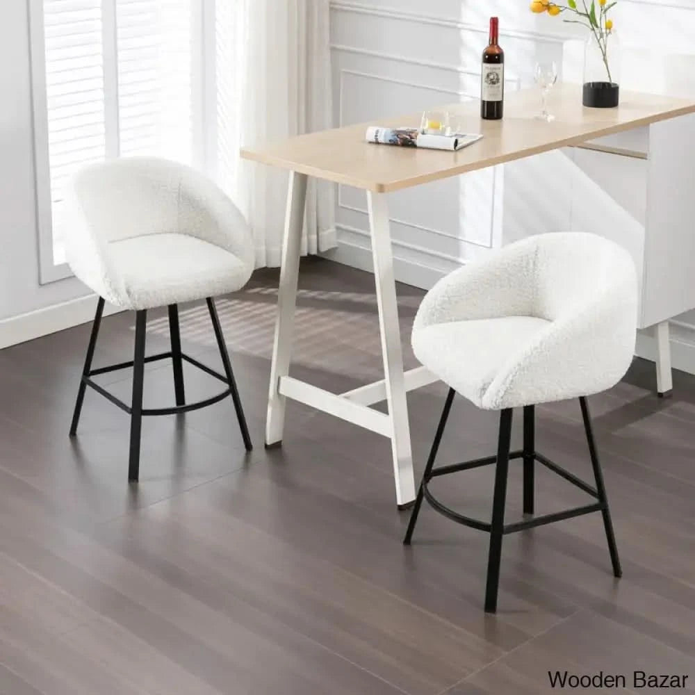 Kensync Swivel 26.4āā Sherpa Counter And Bar Stool