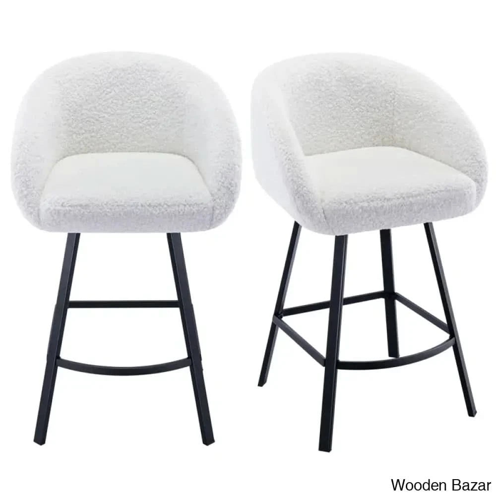 Kensync Swivel 26.4āā Sherpa Counter And Bar Stool