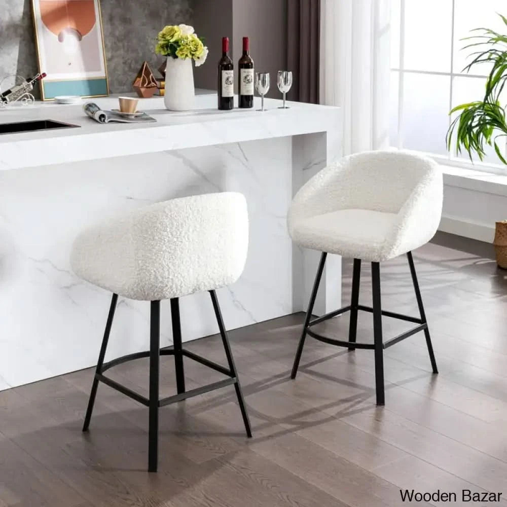 Kensync Swivel 26.4āā Sherpa Counter And Bar Stool
