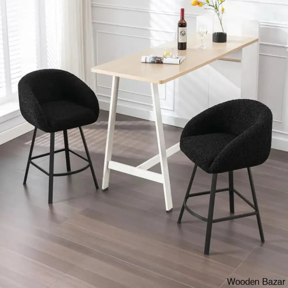 Kensync Swivel 26.4āā Sherpa Counter And Bar Stool