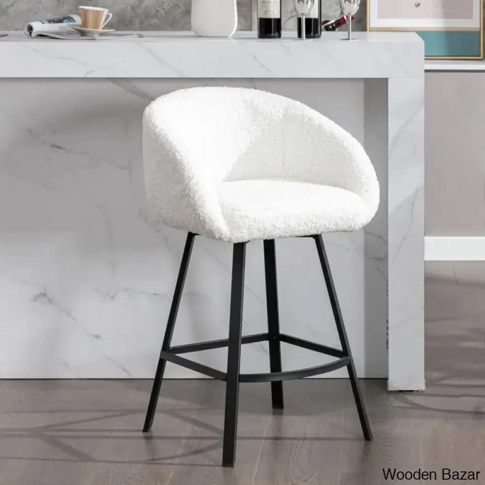 Kensync Swivel 26.4āā Sherpa Counter And Bar Stool