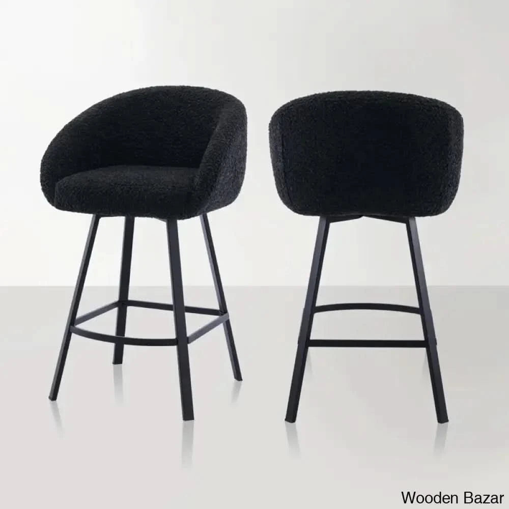Kensync Swivel 26.4āā Sherpa Counter And Bar Stool