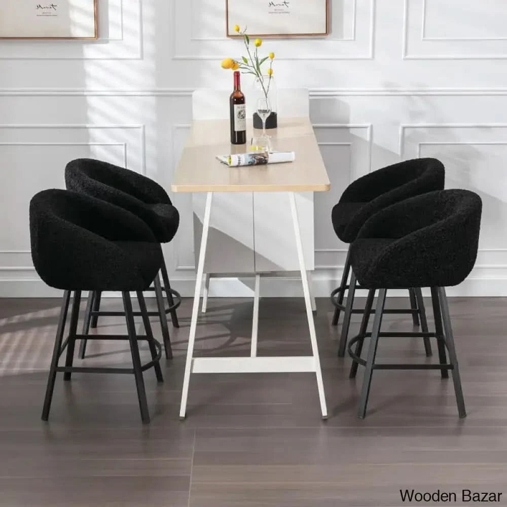 Kensync Swivel 26.4āā Sherpa Counter And Bar Stool