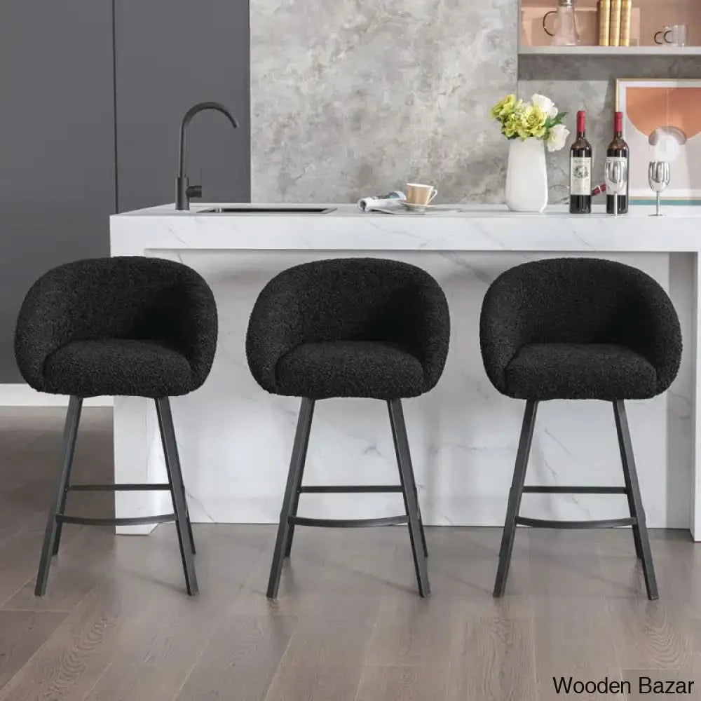 Kensync Swivel 26.4āā Sherpa Counter And Bar Stool