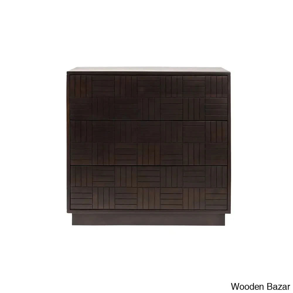 Kimn Style 3 Chest Of Drawers - Wooden Bazar
