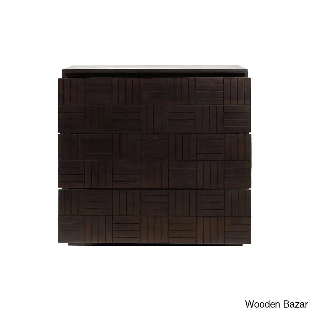 Kimn Style 3 Chest Of Drawers - Wooden Bazar