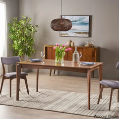 Kipling Chic Modern Dining Table In Teak Wood Design