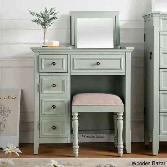 Kirubel Vanity Dressing Table With Mirror And Stool