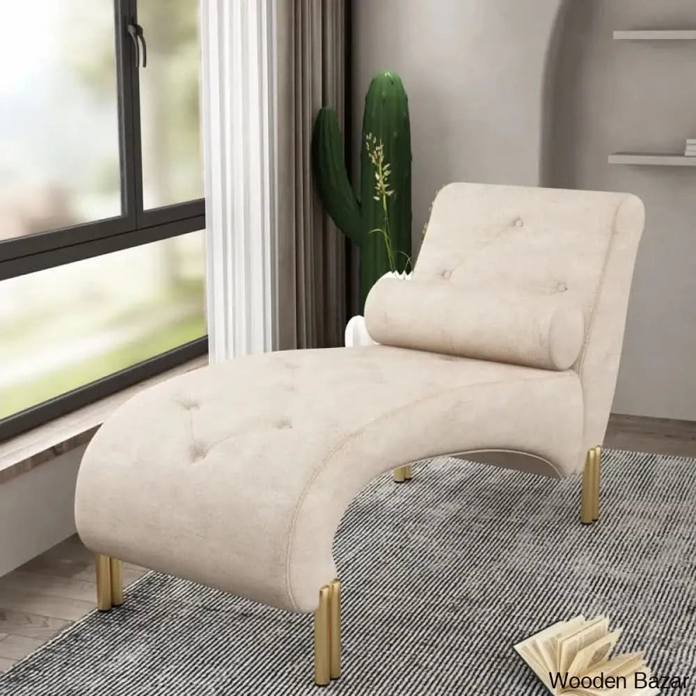 Kit Luxury Upholstered Chaise Lounge - Wooden Bazar