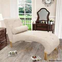 Kit Luxury Upholstered Chaise Lounge - Wooden Bazar