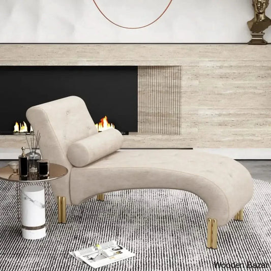 Kit Luxury Upholstered Chaise Lounge - Wooden Bazar