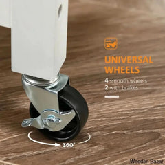 Kleiman Wood Kitchen Island Trolley Cart Cabinet Kitchen Island With Storage