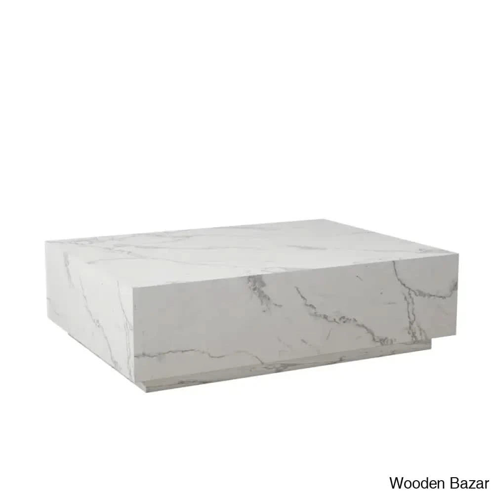 Kluseky 47āā Faux Marble Modern Block Coffee And Center Table