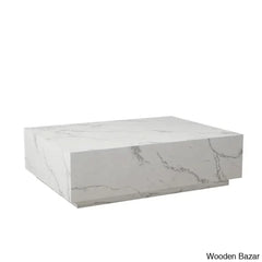 Kluseky 47āā Faux Marble Modern Block Coffee And Center Table