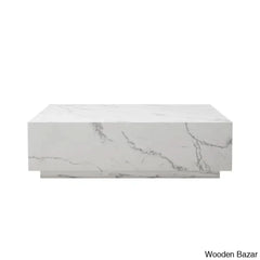 Kluseky 47āā Faux Marble Modern Block Coffee And Center Table