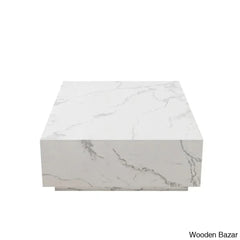Kluseky 47āā Faux Marble Modern Block Coffee And Center Table