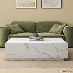 Kluseky 47āā Faux Marble Modern Block Coffee And Center Table