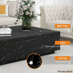 Kluseky 47āā Faux Marble Modern Block Coffee And Center Table