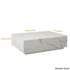 Kluseky 47āā Faux Marble Modern Block Coffee And Center Table