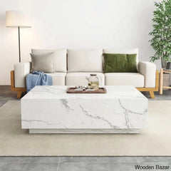 Kluseky 47āā Faux Marble Modern Block Coffee And Center Table