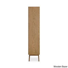 Kourtney Crafted Comfort Charlton Tall Cabinet Wardrobe - Wooden Bazar