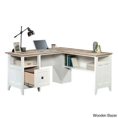 This Office Table made in Marble Top and best wooden material In L shape better for your office and table