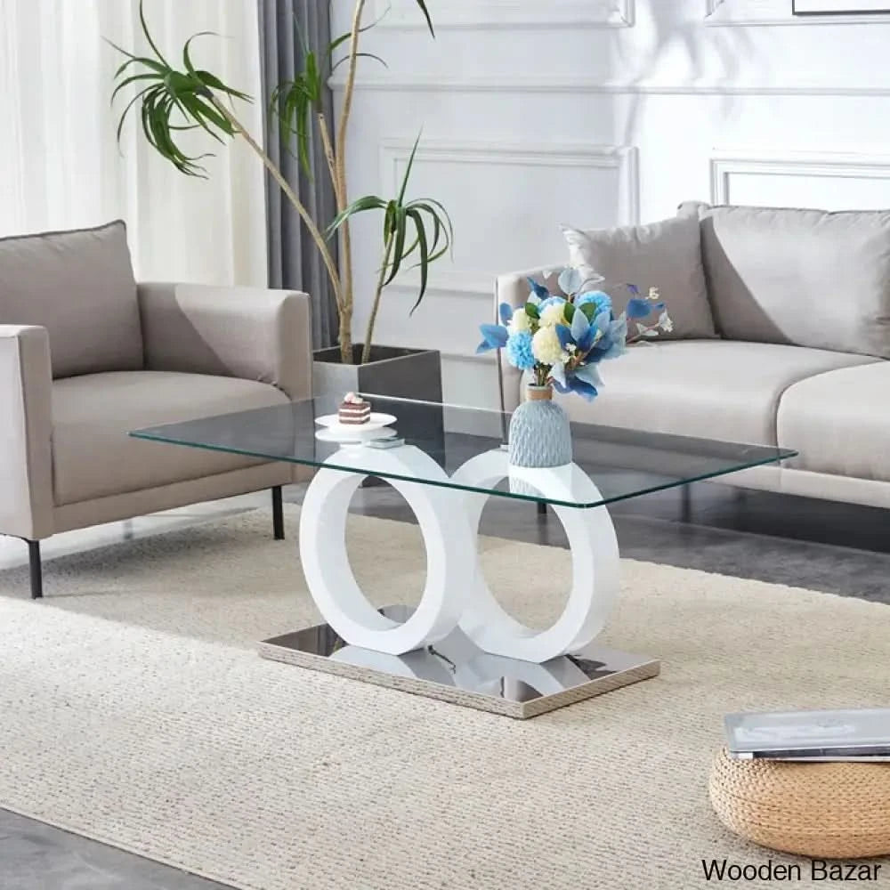 Labriala Glass Top Coffee And Center Table