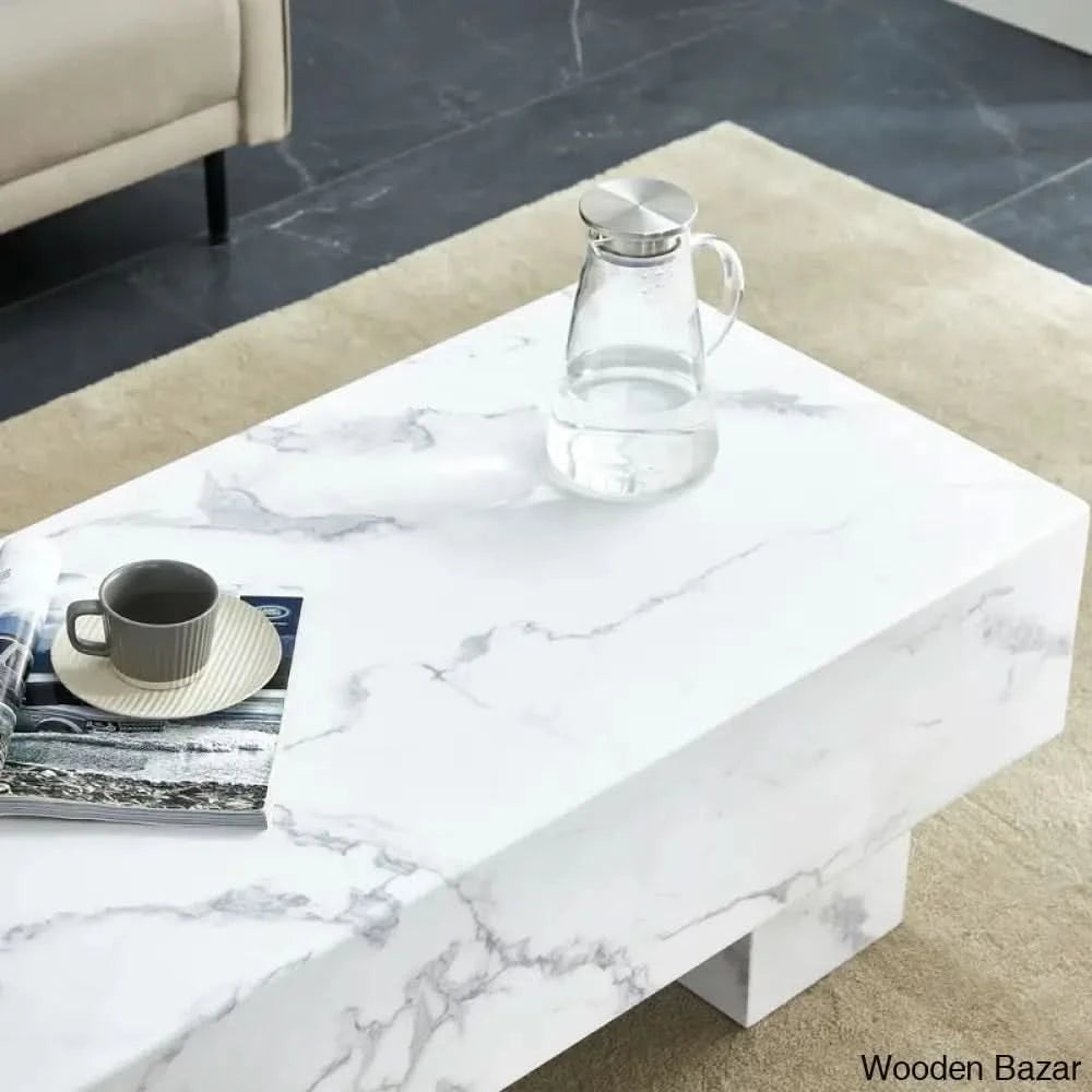 Lamoria Marble Top Coffee And Center Table